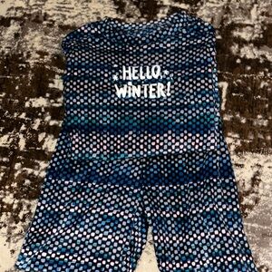 Cuddl Duds Blue and White Pajama Set